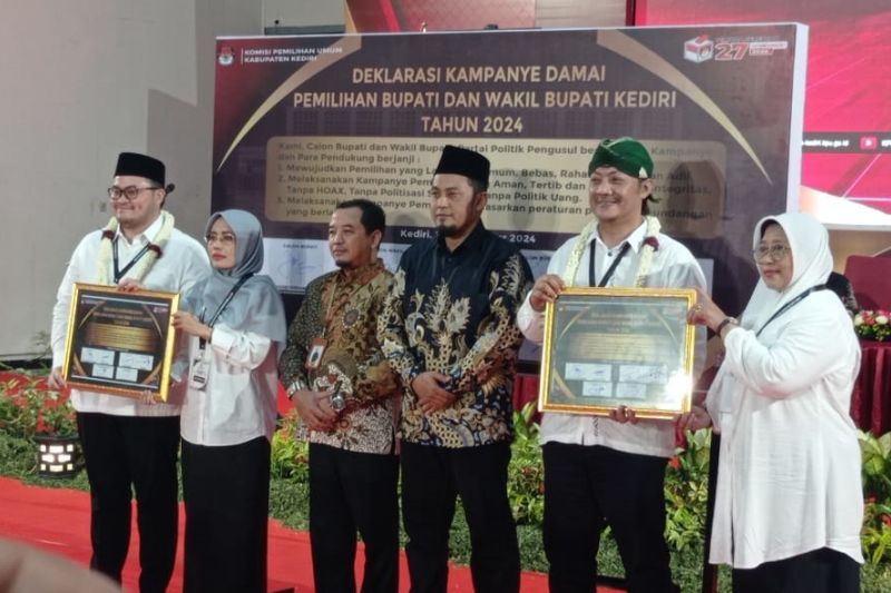 Deklarasi Pilkada Damai di Kediri, Dukungan Partai Calon Kepala Daerah