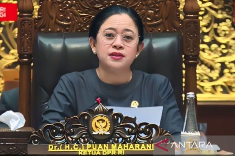 Tangkapan layar - Ketua DPR RI Puan Maharani saat memimpin Rapat Paripurna DPR RI Ke-6 Masa Persidangan I Tahun Sidang 2024-2025 di kompleks parlemen, Senayan, Jakarta Selasa (10/9/2024). (ANTARA/Youtube DPR RI/pri.)