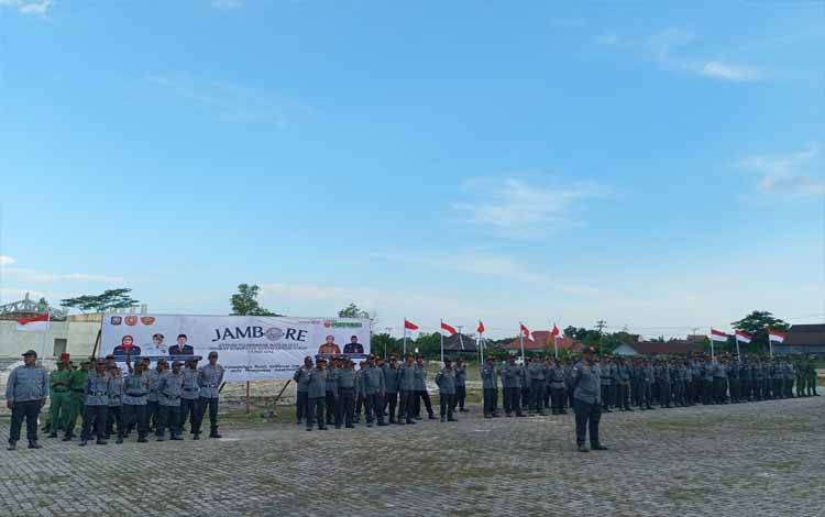 534 Peserta Ikuti Jambore Satlinmas Tingkat Kabupaten Kobar