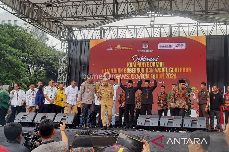 Penjabat Gubernur Sumatera Utara Agus Fatoni mengajak seluruh elemen masyarakat khususnya calon kepala daerah untuk menjaga kondusivitas
???????wilayah selama kampanye pemilihan kepala darah (Pilkada) 2024 (ANTARA/Anggi Luthfi Panggabean)