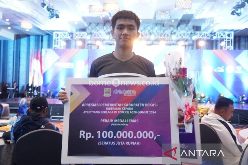 Pemkab Bekasi Serahkan Bonus Atlet PON XXI Sebagai Apresiasi