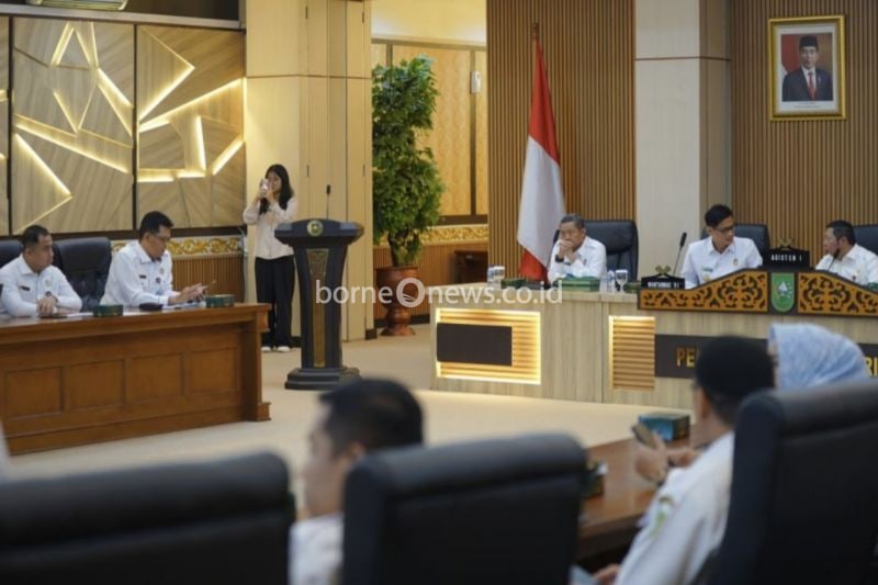 Suasana pertemuan antara Watannas RI dengan Pemprov Riau terkait pengelolaan sampah di Kota Pekanbaru. ANTARA/HO-Pemprov Riau