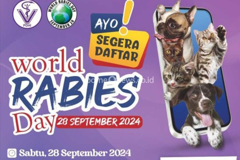 Pengumuman pemeriksaan kesehatan hewan peliharaan secara gratis dilaksanakan oleh Dinas Peternakan Sinjai dalam rangkaian memperingati "World Rabies Day" di Sinjai, Rabu (25/9/2024). ANTARA/HO-Pemkab Sinjai