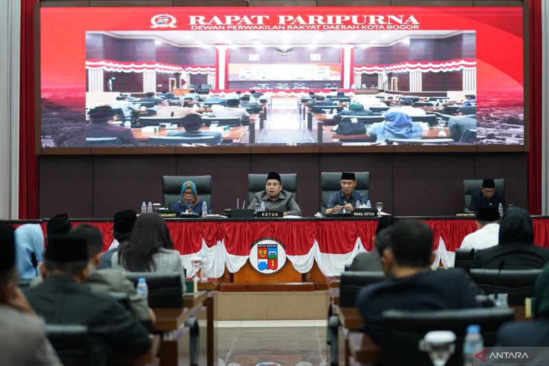 Rapat Paripurna DPRD Kota Bogor bersama Pemkot Bogor. (ANTARA/HO-DPRD Kota Bogor)