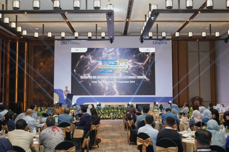 Taspen kembali menggelar Taspen Governance, Risk dan Compliance Insight Forum (TGIF) 2024 dengan mengambil tema Reshaping GRC Behaviour To Maintain Sustainable Growth. ANTARA/HO-Taspen