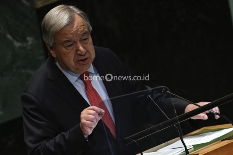 Sekretaris Jenderal PBB, Antonio Guterres, pada Rabu (25/9/2024) menyatakan bahwa dunia tidak dapat membiarkan Lebanon menjadi Gaza berikutnya, dan menekankan perang besar-besaran "harus dihindari dengan segala cara." /ANTARA/Anadolu/py