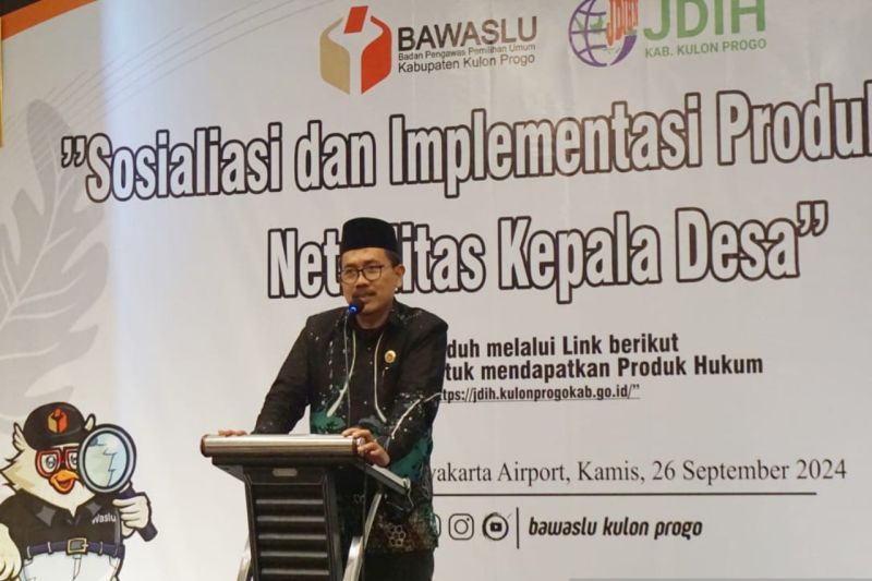 Ketua Bawaslu Kulon Progo Marwanto. (ANTARA/Sutarmi)