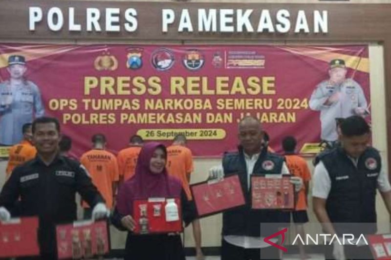 Polres Pamekasan Tangkap 10 Pengedar Narkoba dalam Operasi 2024
