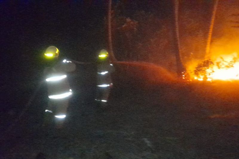 Petugas Padamkan Kebakaran Lahan Seluas 1.000 Meter Persegi di Pulau Tidung