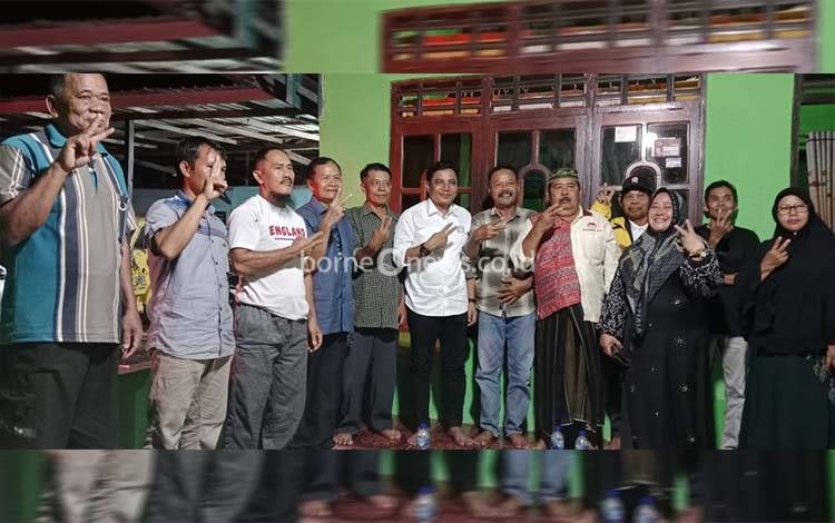 Supian Hadi saat bersilaturahmi dengan tokoh tokoh masyarakat Desa Arga Mulya Kecamatan Bulik Lamandau, Parman, belum lama ini.