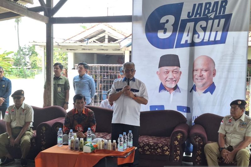 Calon Gubernur Jawa Barat Ahmad Syaikhu. (ANTARA/Ali Khumaini)