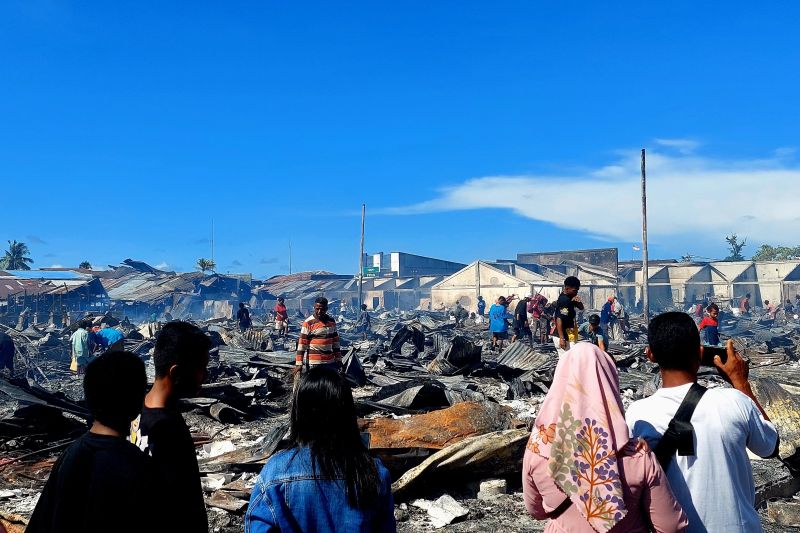 Penyelidikan Kebakaran Pasar Remu Sorong, 500 Lapak Terbakar