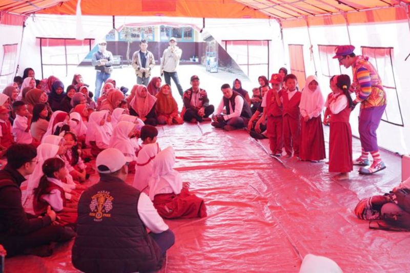 Korpri dan MARAG Hadirkan Hiburan untuk Anak Korban Gempa Garut