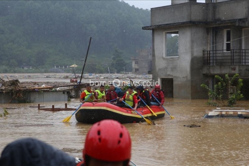 Hujan deras di seluruh Nepal telah memicu banjir dan tanah longsor hingga menyebabkan 148 orang meninggal dan 58 lainnya hilang. ANTARA/Anadolu/py