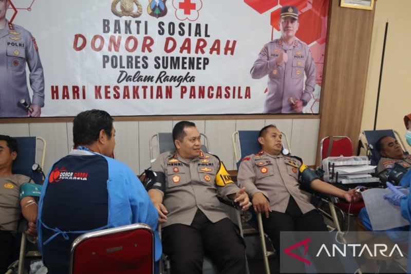 Polres Sumenep Gelar Donor Darah Rayakan Hari Kesaktian Pancasila