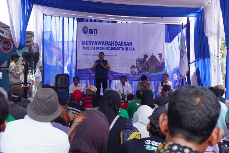Musyawarah Daerah (Musda) Kesatuan Nelayan Tradisional Indonesia (KNTI) Jakarta Utara di Cilincing, Jakarta Utara, Senin (30/9/2024). ANTARA/HO-KNTI