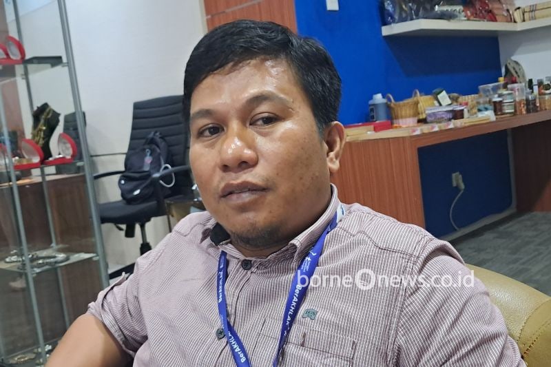 Penanggungjawab Pelatihan UMKM dari Balai Besar Pengembangan SDM dan Penelitian Kominfo Makassar Tasmil. ANTARA/Nur Suhra Wardyah