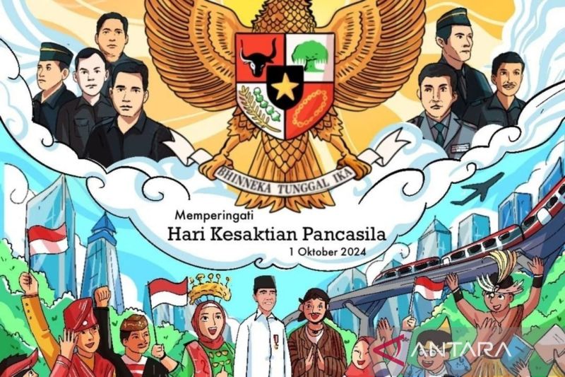 Tangkap layar ilustrasi Peringatan Hari Kesaktian Pancasila yang diunggah melalui akun resmi Instagram Presiden Joko Widodo @jokowi, Selasa (1/10/2024). ANTARA/Instagram/jokowi