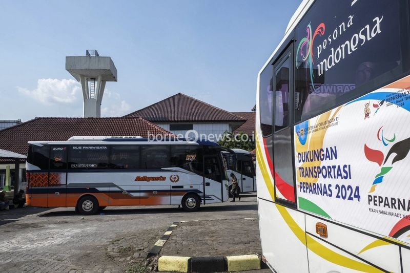 PB Peparnas menyiapkan 62 armada bus untuk transportasi atlet yang akan bertanding dalam Pekan Paralimpiade Nasional XVII di Kota Surakarta dan sekitarnya. ANTARA/HO-PB Peparnas