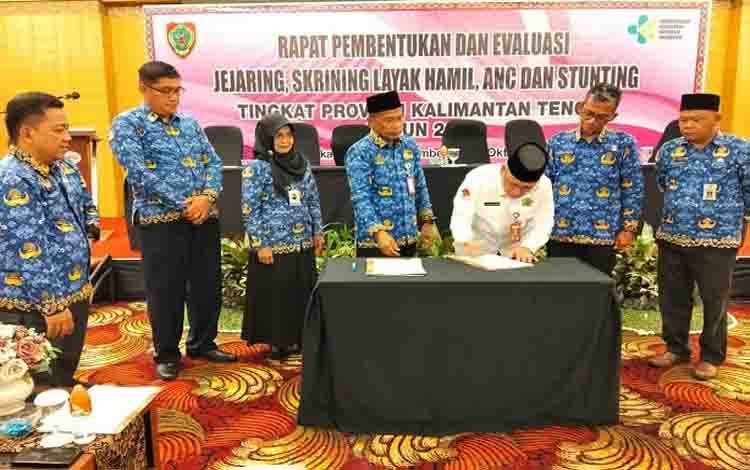 Dinkes Kalteng Rapat Pembentukan dan Evaluasi Jejaring, Skrining Layak Hamil, ANC dan Stunting
