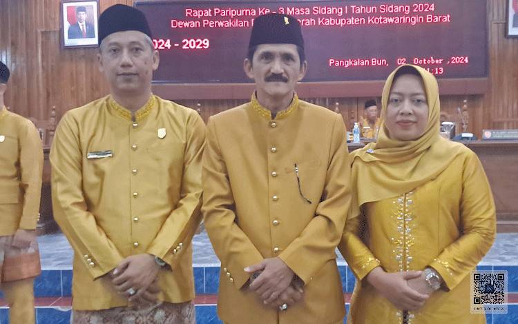 Unsur Pimpinan DPRD Kobar Diumumkan