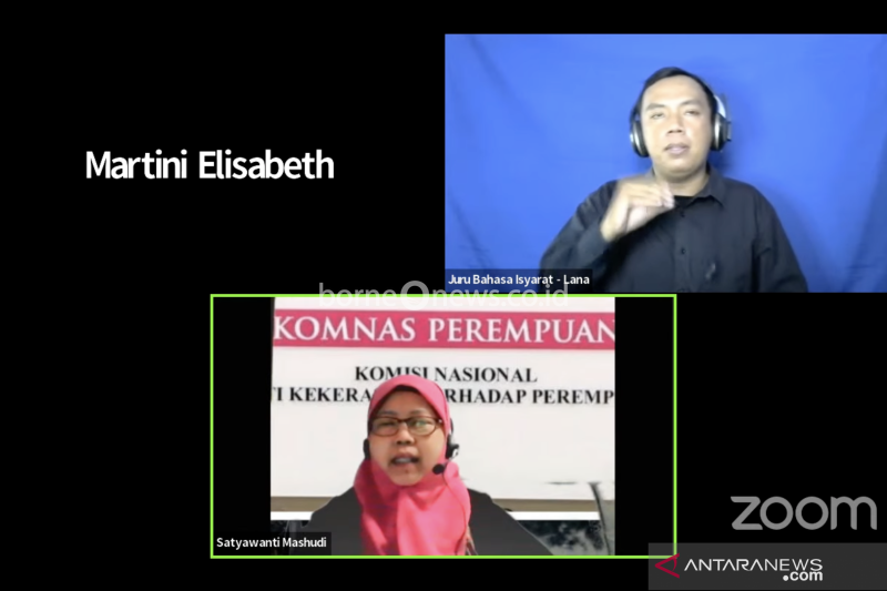 Tangkapan layar - Komisioner Komnas Perempuan Satyawanti Mashudi . (ANTARA/Putu Indah Savitri)