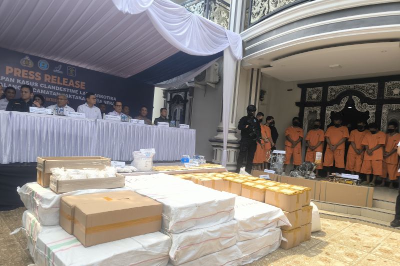 Pengungkapan Pabrik Narkoba di Serang, Sepuluh Tersangka Diamankan