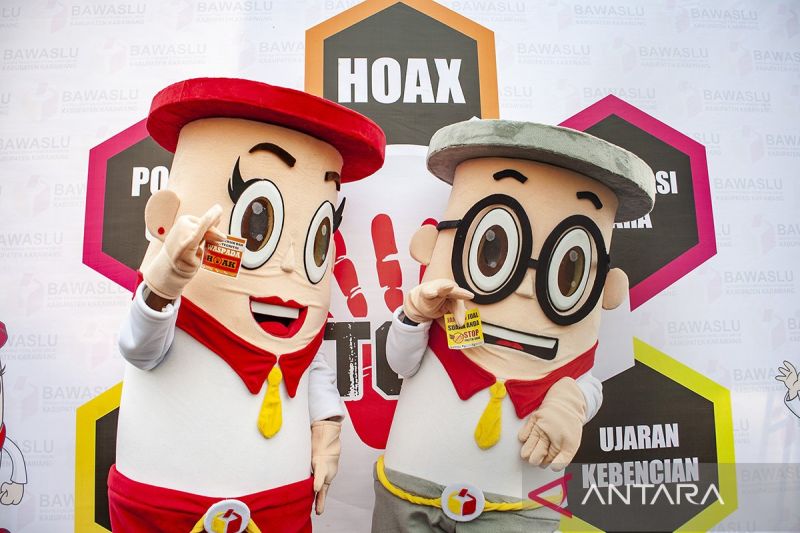 Ilustrasi - Kampanye pemilu bersih dan anti-hoaks. ANTARA FOTO/M Ibnu Chazar/aww/aa.