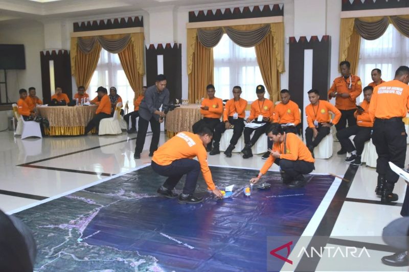 Latihan Gabungan SAR Pertolongan Kecelakaan Kapal di Gorontalo