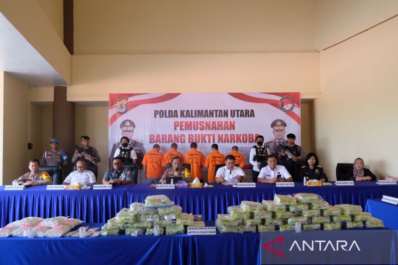 Polda Kaltara Musnahkan 51,5 Kg Sabu, Selamatkan Satu Juta Jiwa