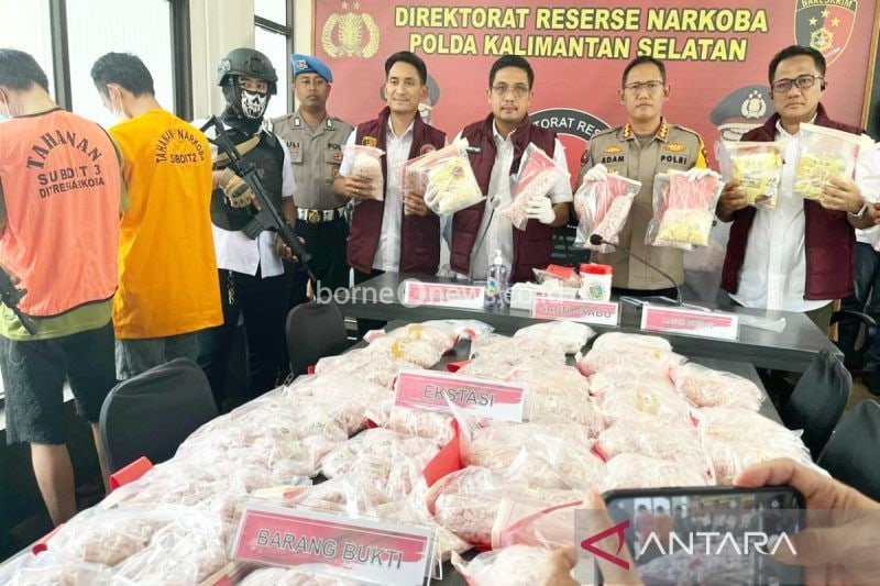 Polda Kalsel Ungkap Rekor Tangkapan 52.561 Butir Ekstasi
