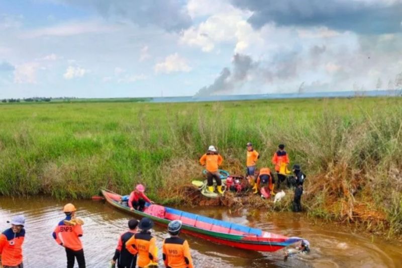 Kebakaran Lahan 18,7 Hektare Terkendali di Hulu Sungai Selatan