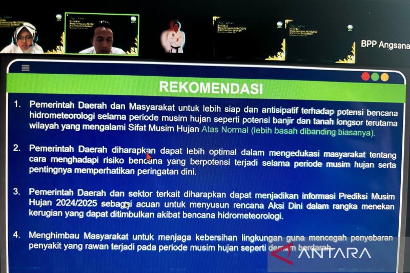 BMKG Kalsel Berikan Rekomendasi Hadapi Musim Hujan 2024/2025