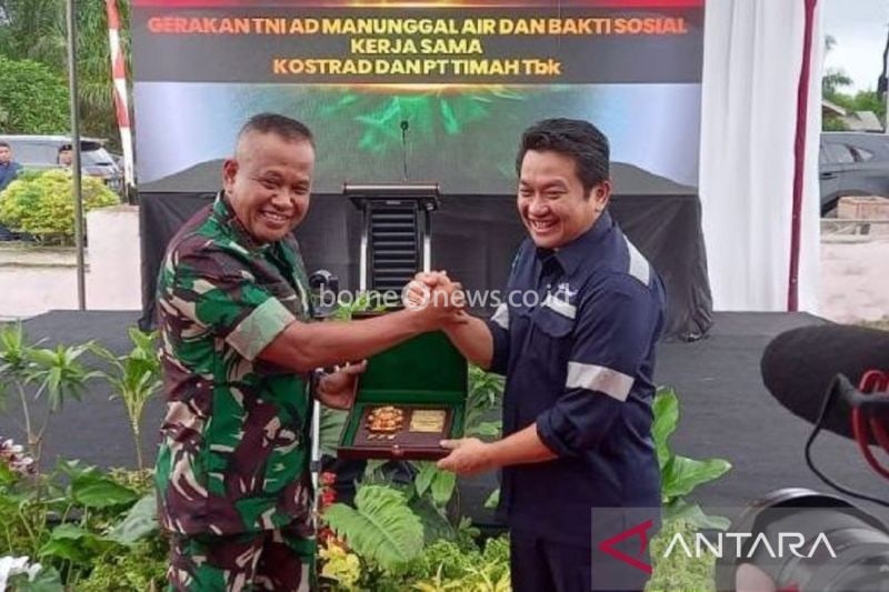 Ilustrasi, PT Timah Tbk bersama TNI bersinergi membangun sumur bor untuk memenuhi kebutuhan air bersih masyarakat di Kepulauan Babel (ANTARA/HO-Humas PT Timah Tbk)