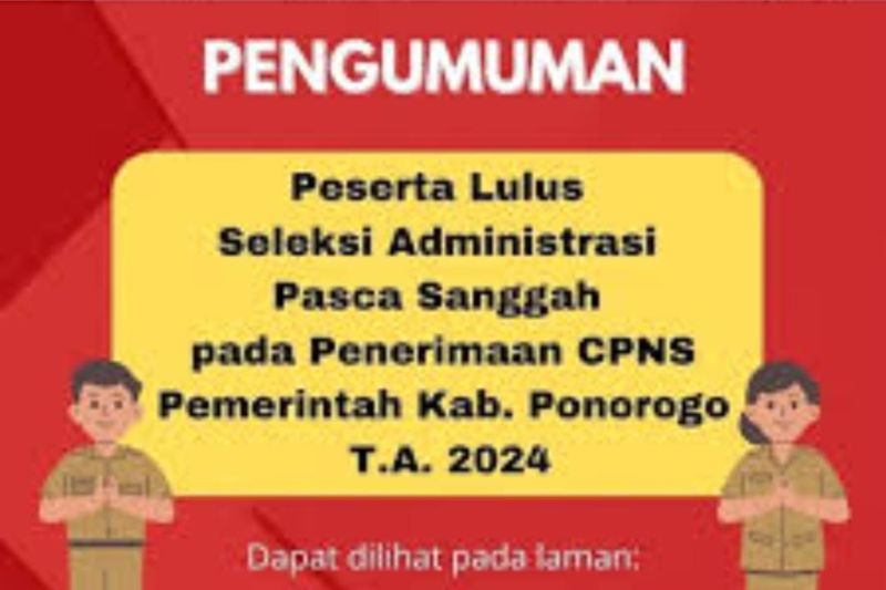 Pendaftaran Rekrutmen Pegawai PPPK Ponorogo Dibuka, Kuota 691 Formasi
