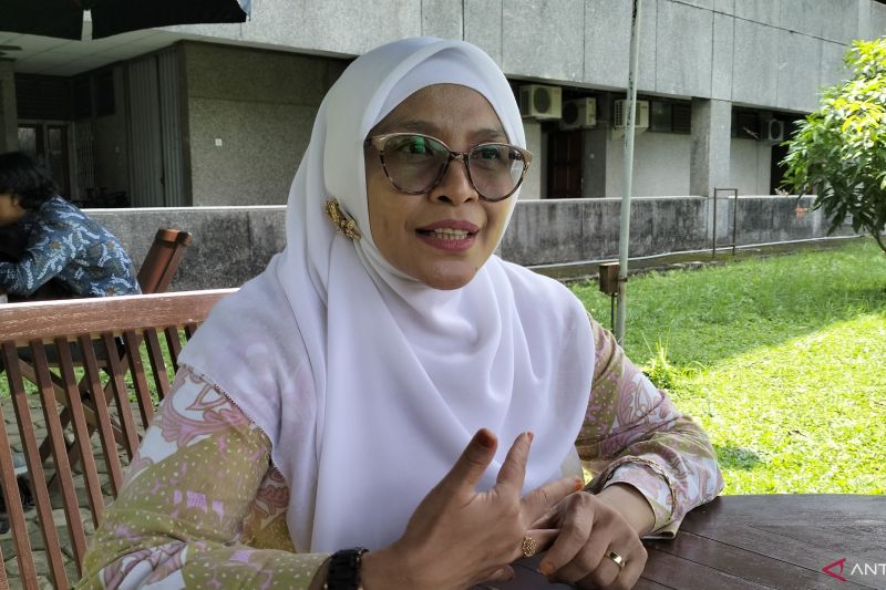 Pakar ekonomi dari Universitas Andalas (Unand) Sumatera Barat (Sumbar) Delfia Tanjung Sari saat diwawancarai di Padang, Kamis (3/10/2024). (ANTARA/Muhammad Zulfikar)