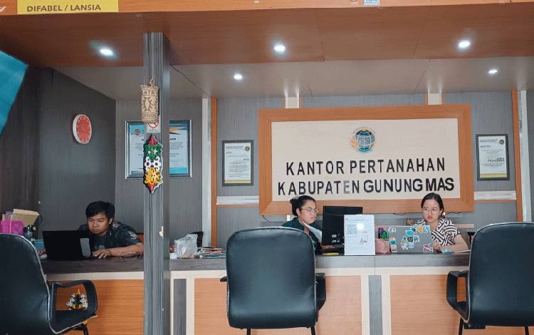 Loket Kantor Pertanahan Gunung Mas Siap Melayani Masyarakat