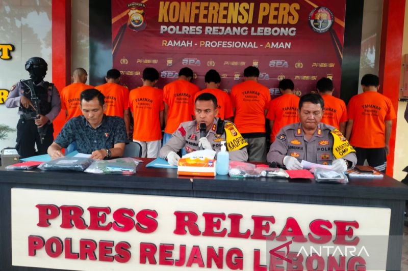 Polres Rejang Lebong Tangkap Sembilan Pengedar Narkoba di Wilayahnya