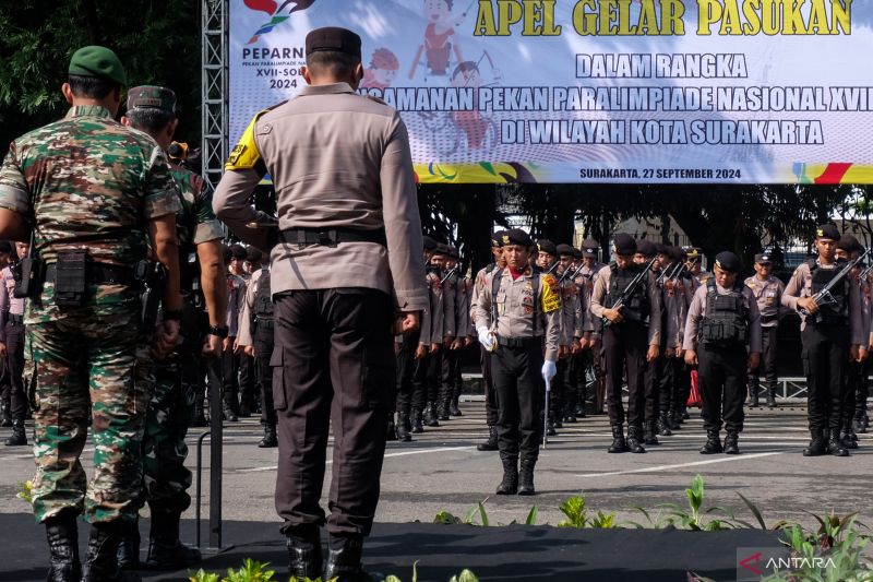 Pengamanan Ketat 780 Personel Polisi di Peparnas Solo 2024