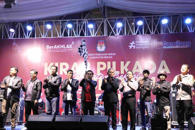 Kirab Pilkada 2024 KPU Kabupaten Bekasi Tingkatkan Partisipasi Pemilih