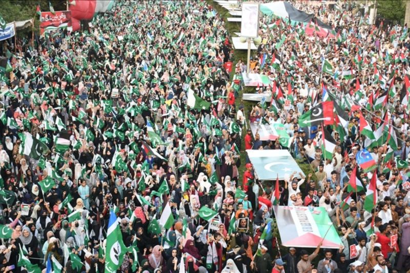 Ribuan Warga Pakistan Unjuk Rasa Peringati Genosida Palestina