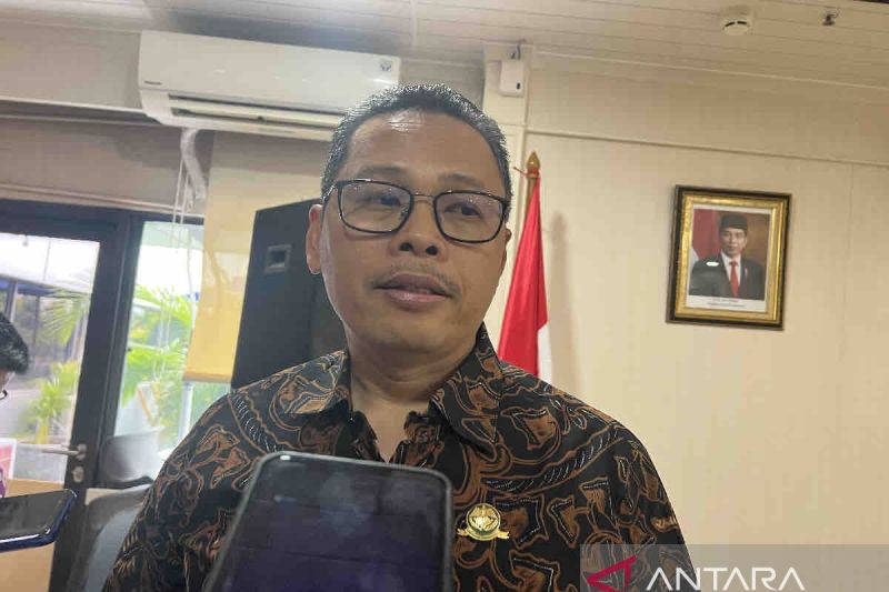 Direktur Lalu Lintas dan Angkutan Laut Direktorat Jenderal Perhubungan Laut Kemenhub Hartanto saat menjawab pertanyaan awak media di Jakarta, Selasa (8/10/2024). ANTARA/Harianto