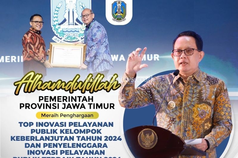 Pemprov Jatim Raih Dua Penghargaan Inovasi Pelayanan Publik