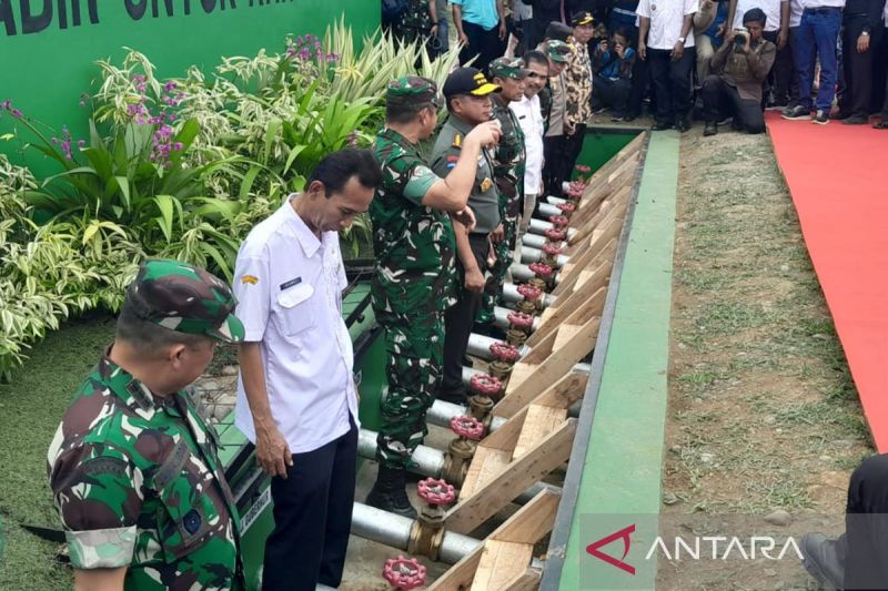 Pembangunan Pompa Hidram TNI Dukung Peningkatan Pertanian Banyumas