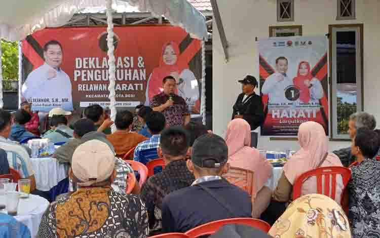 Relawan HARATI Kota Besi Komitmen Dukung Penuh Visi dan Misi Halikinnor-Irawati Membangun Kotim Berkelanjutan