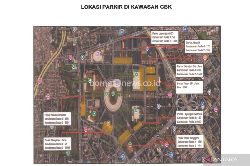Persiapan Parkir Jakarta Running Festival 2024 di GBK