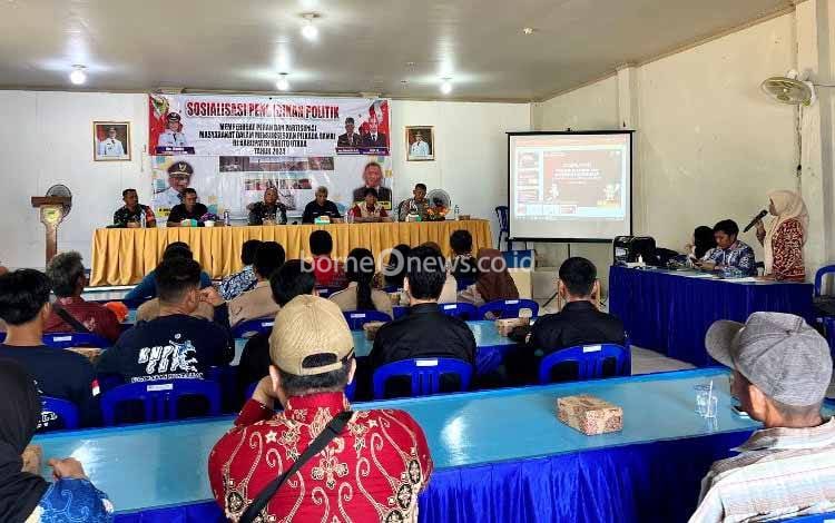 Kesbangpol Barito Utara Sosialisasi Pendidikan Politik di Kecamatan Montallat