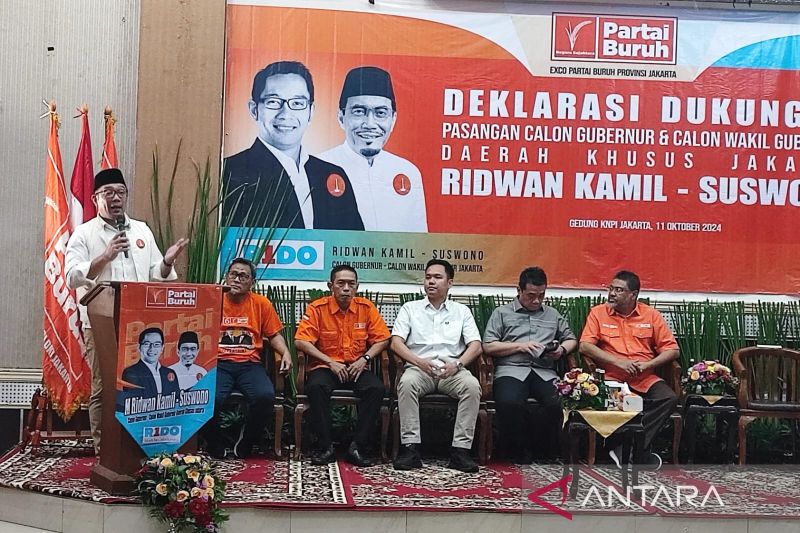 Partai Buruh Deklarasikan Dukungan untuk Ridwan Kamil-Suswono di Pilkada Jakarta