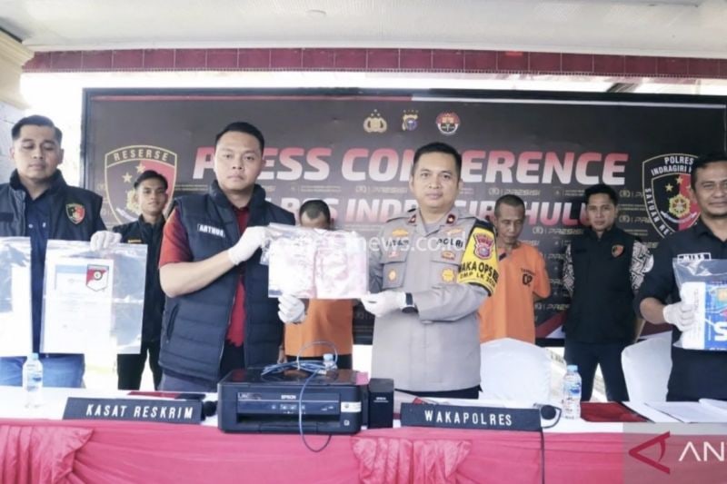 Empat Pengedar Uang Palsu Diringkus Polisi di Indragiri Hulu