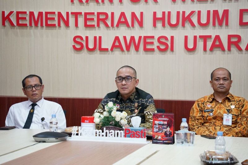 Kemenkumham Sulut Tandatangani Kontrak Adendum Bantuan Hukum